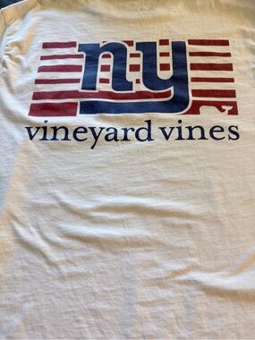 Vineyard Vines New York Giants Long Sleeve Pocket T-Shirt Men’s Medium White NFL